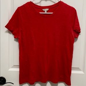 Lucky Brand Red Tee 💯 cotton size small